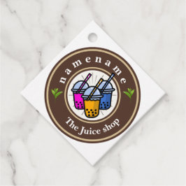 Modern Bubble Tee Milchladen Café Café Geschenkanhänger