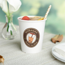 Modern Bubble Tee Milchladen Café Café Pappbecher