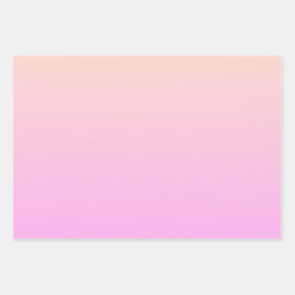 Modern Bubblegum & Soft Peach Wrapping Paper Pack Geschenkpapier Set