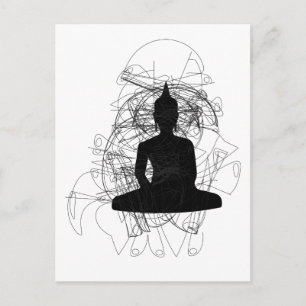 Modern Buddha Designs Energies Postkarte