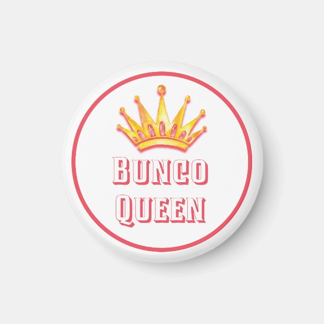 Modern Bunco Queen Crown Watercolor Magnet (Vorne)