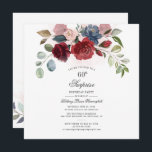 Modern Burgund Greenery 60. Geburtstagsparty<br><div class="desc">Modern Burgund Greenery 60. Geburtstagsparty Einladung können Sie leicht mit Ihren Party-Details,  indem Sie auf die Schaltfläche "Personalisieren". Mit modernen Blume und grünem Bouquet,  sukkkulent und Drehbuch moderne Typografie. Perfekt für eine überraschende Party Einladung für ein Meilenstein-Fest</div>