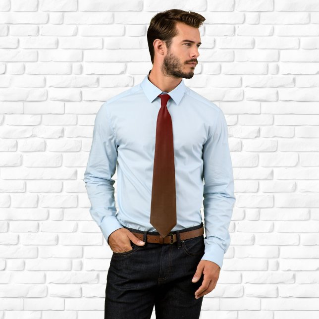 Modern Burgundy Brown Ombre Krawatte (Modern Burgundy Brown Ombre Neck Tie)
