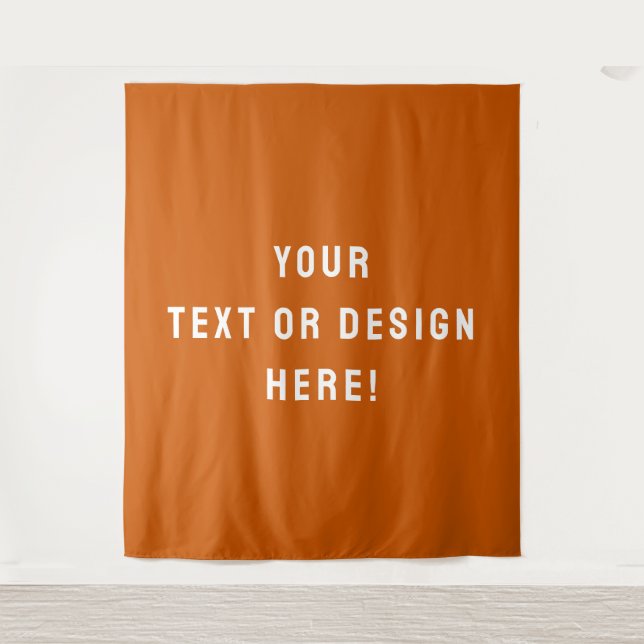 Modern Burnt Orange Wall Tapestry for Home Déco Wandteppich (Vorderseite)