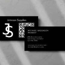 Modern Business Custom Monogram Logo und QR Code