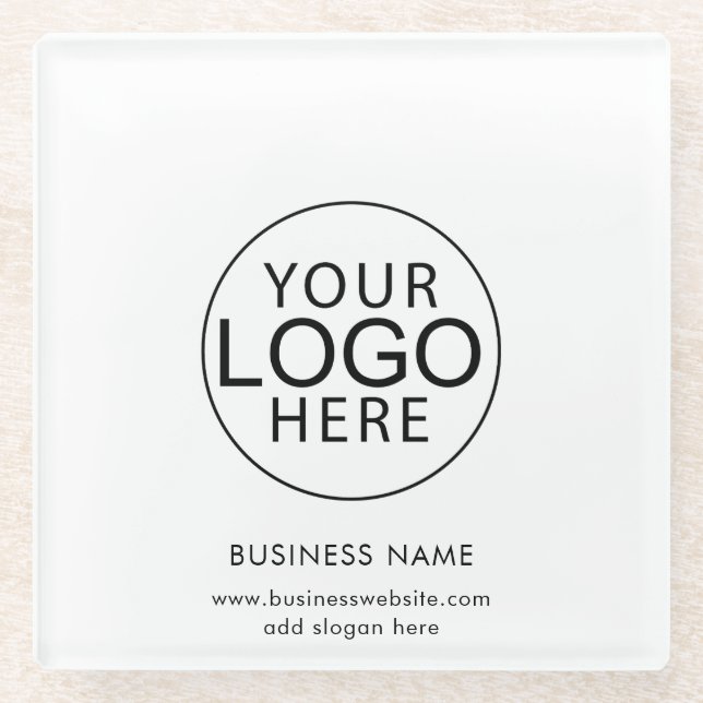 Modern Business Logo and Website Glasuntersetzer (Vorderseite)