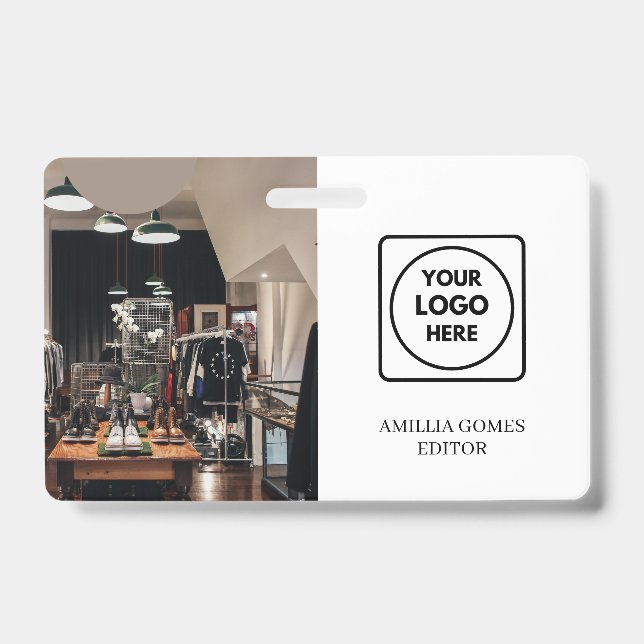 Modern-Business-Logo | Berufliche Mitarbeiter-ID Ausweis (Vorderseite)