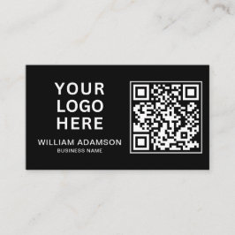 Modern Business Logo, QR Code | Schwarz Beruflich Visitenkarte
