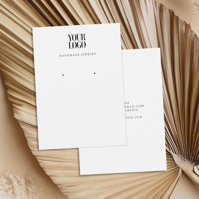 Modern Business-Logo-Schmuckkarte für den Ohrring (Von Creator hochgeladen)