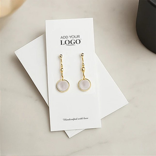 Modern Business-Logo-Schmuckkarte für den Ohrring Telefonnummerkarte (Von Creator hochgeladen)