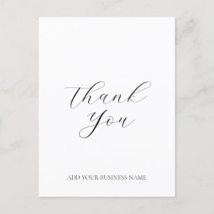 Modern Business Logo Script Danke White Postkarte