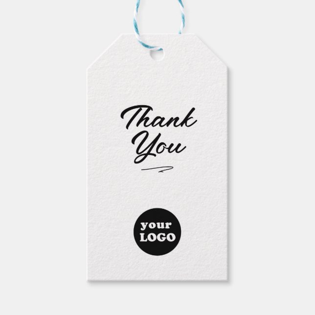 Modern Business Logo Script Vielen Dank Kraft Geschenkanhänger (Vorderseite)