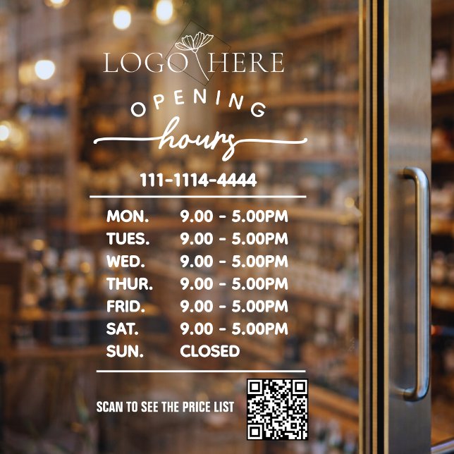 Modern business qr code window decals  fensteraufkleber (Von Creator hochgeladen)