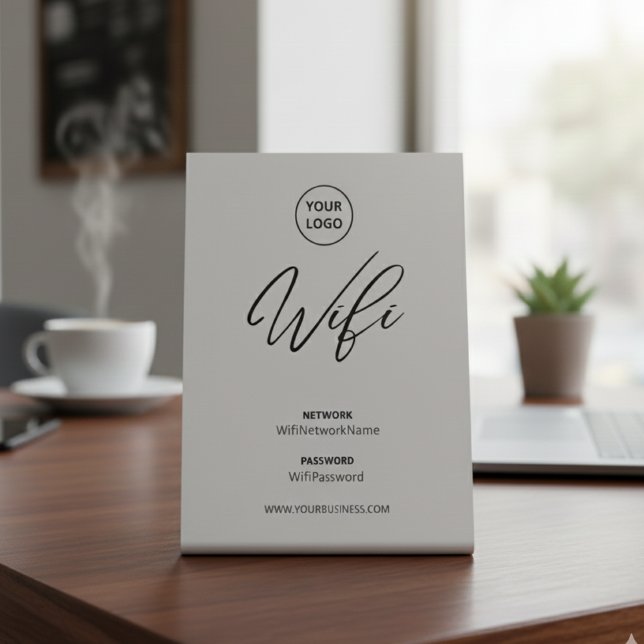 Modern Business Wifi Password Welcome   Sockelschild (Von Creator hochgeladen)