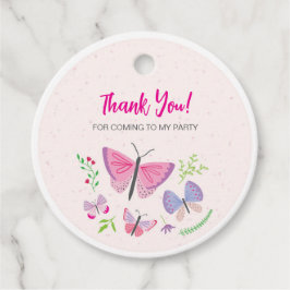 Modern Butterfly Thank You Tag Geschenkanhänger