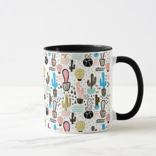 Modern Cactus Geometric Muster Tasse