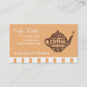 Modern Café Loyalty Card für Kaffee Visitenkarte