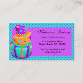 Modern Cake Bakery Business Cards Visitenkarte