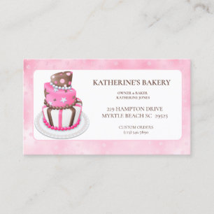 Modern Cake Bakery Business Cards Visitenkarte