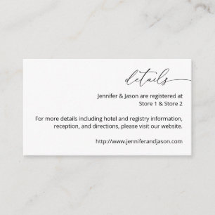 Modern Calligrafy Details SM Umschließungskarte Begleitkarte