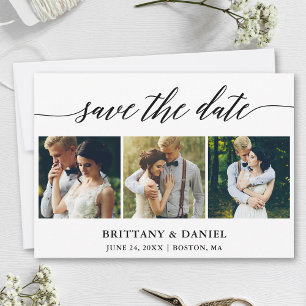 Modern Calligraphy 3 Photo Save The Date