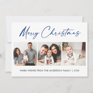 Modern Calligraphy Blue Ink 3 Foto Weihnachten