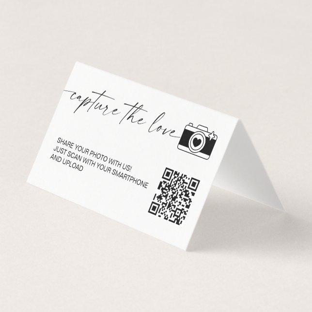 Modern Calligraphy Capture The Love QR code (Vorderseite)