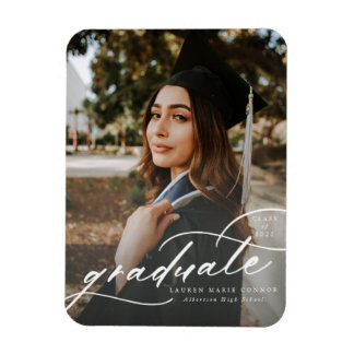 Modern Calligraphy Foto Abschluss Magnet