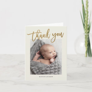 Modern Calligraphy photo thank you note Dankeskarte