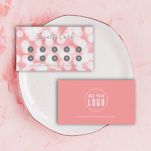 Modern Calligraphy Pink Champagne Bokeh Lights Treuekarte