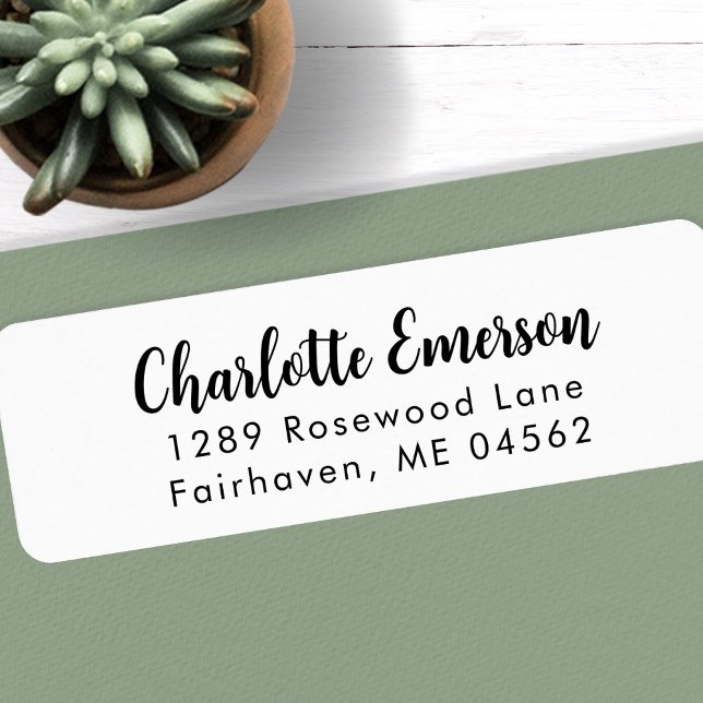 Modern Calligraphy Return Address Label (Von Creator hochgeladen)