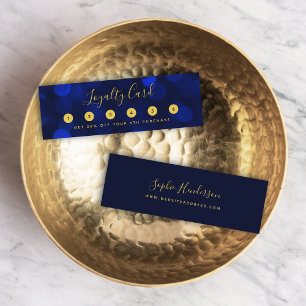 Modern Calligraphy Sapphire Blue Bokeh Lights Treuekarte