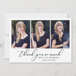 Modern Calligraphy Script 3 Fotos Abschluss Dankeskarte