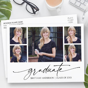 Modern Calligraphy Script 5 Foto Abschluss Postkarte