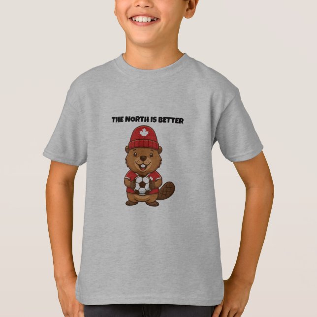 Modern Canada Soccer Beaver Kids Tee - 2026 Pride (Vorderseite)