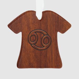Modern Cancer Zodiac Sign on Mahogany Dekoration