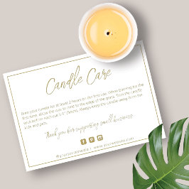Modern Candle Care Card Dankeskarte