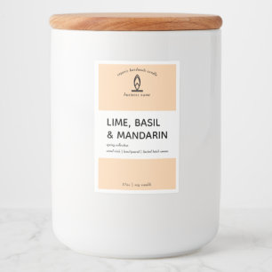 Modern Candle Label Lebensmitteletikett