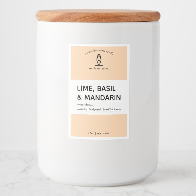Modern Candle Label Lebensmitteletikett (Vorderseite)