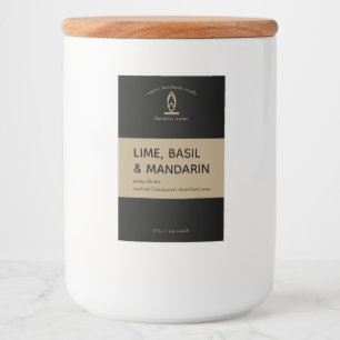 Modern Candle Label Lebensmitteletikett