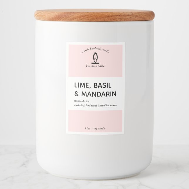 Modern Candle Label Lebensmitteletikett (Vorderseite)