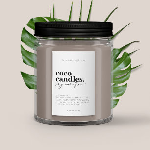 Modern Candle Label Lebensmitteletikett