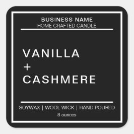 Modern-Candle-Produktkennzeichnung Quadratischer Aufkleber