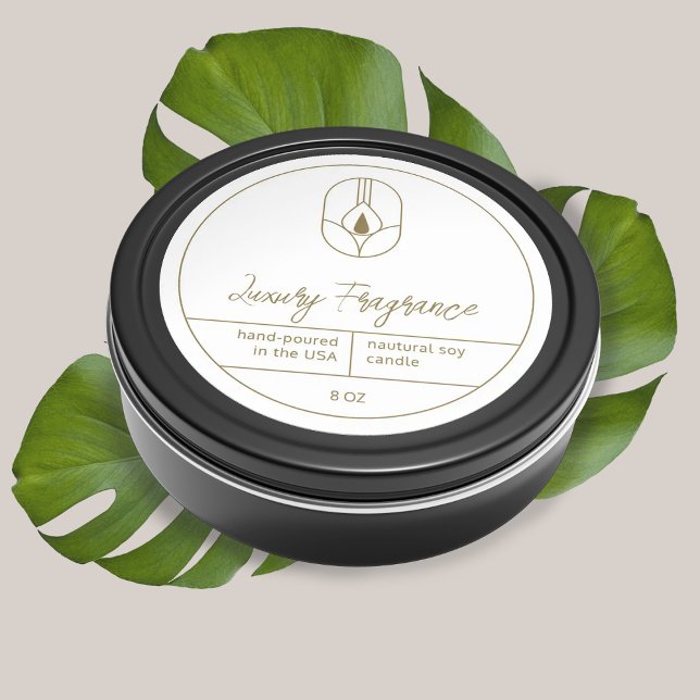 Modern-Candle-Produktkennzeichnung Runder Aufkleber (Von Creator hochgeladen)