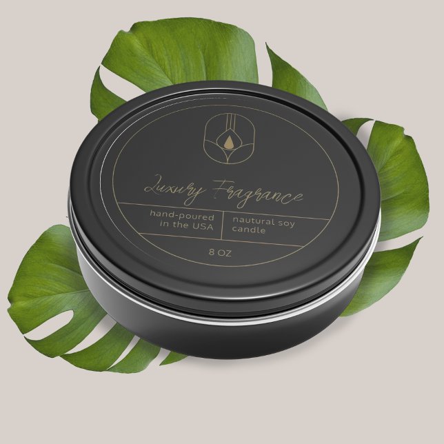 Modern-Candle-Produktkennzeichnung Runder Aufkleber (Von Creator hochgeladen)