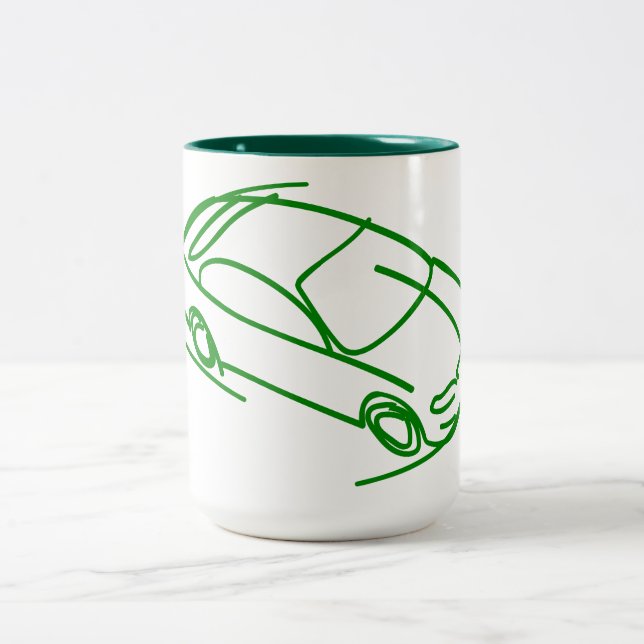 Modern Car Sketch Coffee Tasse (Mittel)