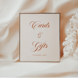 Modern Cards and Gifts Bridal Shower Table Poster