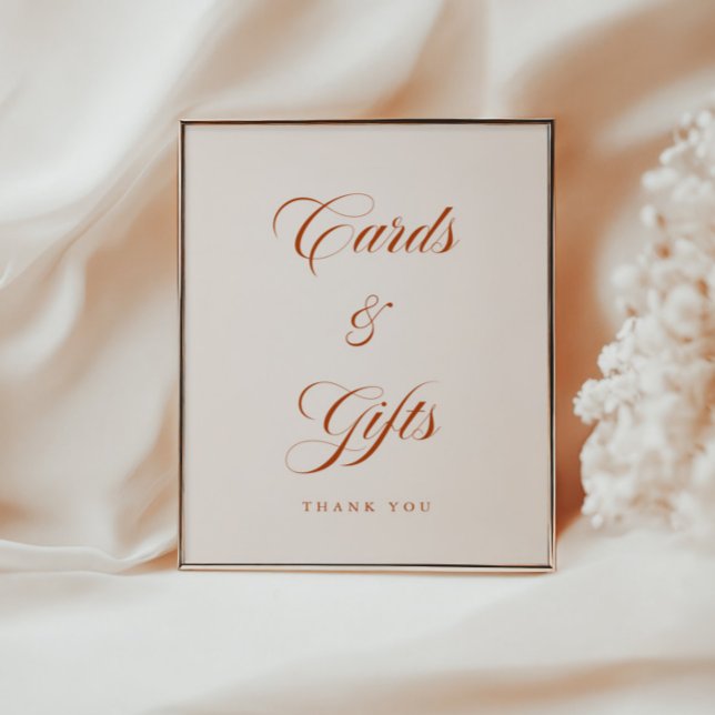 Modern Cards and Gifts Bridal Shower Table Poster (Von Creator hochgeladen)