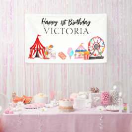 Modern Carnival Circus Festival Kindergeburtstag Banner