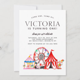 Modern Carnival Circus Festival Party Einladung